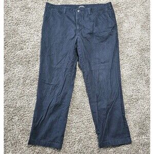 Nautica Chino Pants Mens 40 Soft Classic Fit Flat Front Pants Size 40X30 Blue